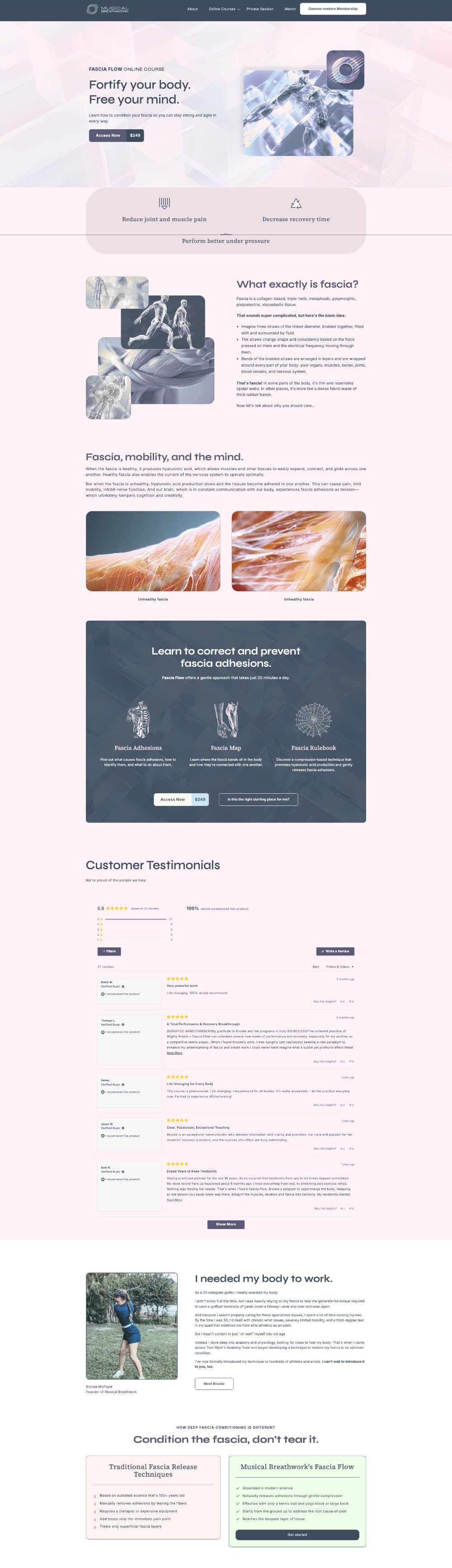 Fascia Flow course page